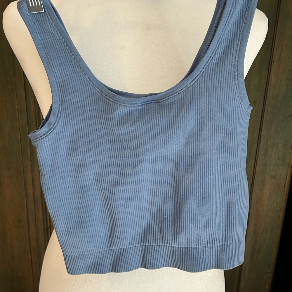 Athleta Girl Blue Ribbed Tank